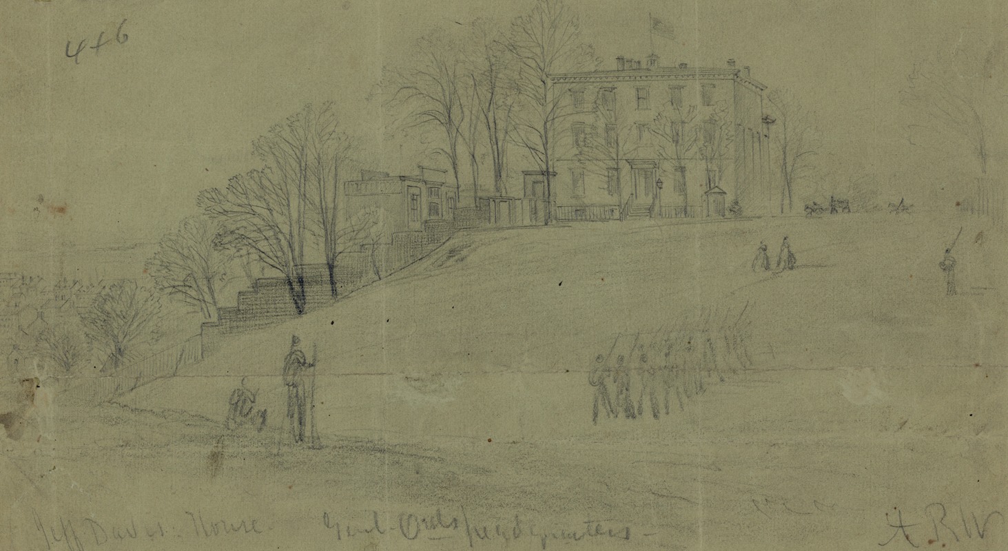 Jeff Davis House. Genl. Ords headquarters by Альфред Рудольф Уод, 1860-1865 — digital art print download