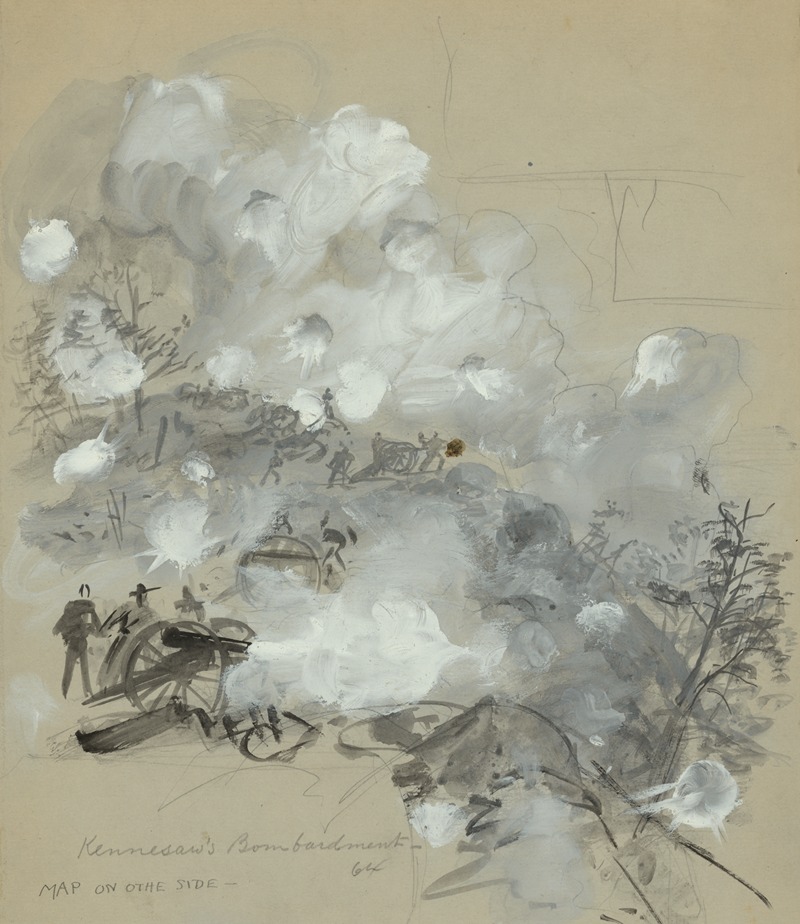 Kennesaw's Bombardment by Альфред Рудольф Уод, 1864 — digital art print download