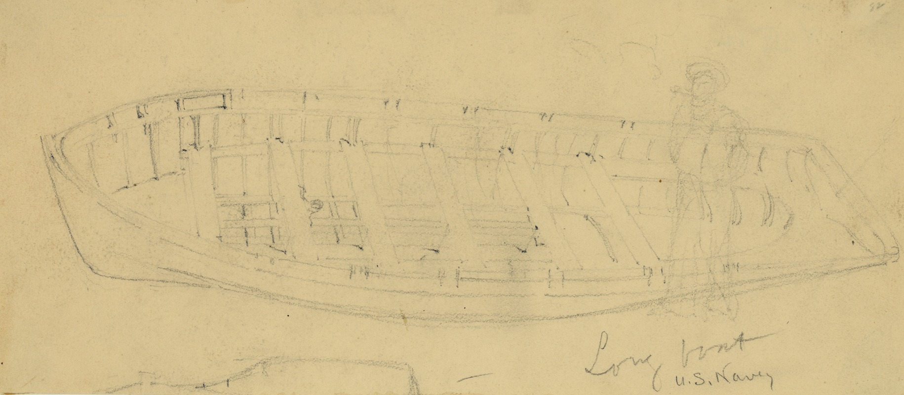 Long boat, U.S. Navy by Альфред Рудольф Уод, 1860-1865 — digital art print download