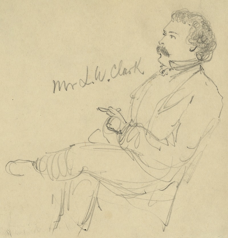 Mr. L.W. Clark by Alfred Rudolph Waud, 1860-1865 — digital art print download