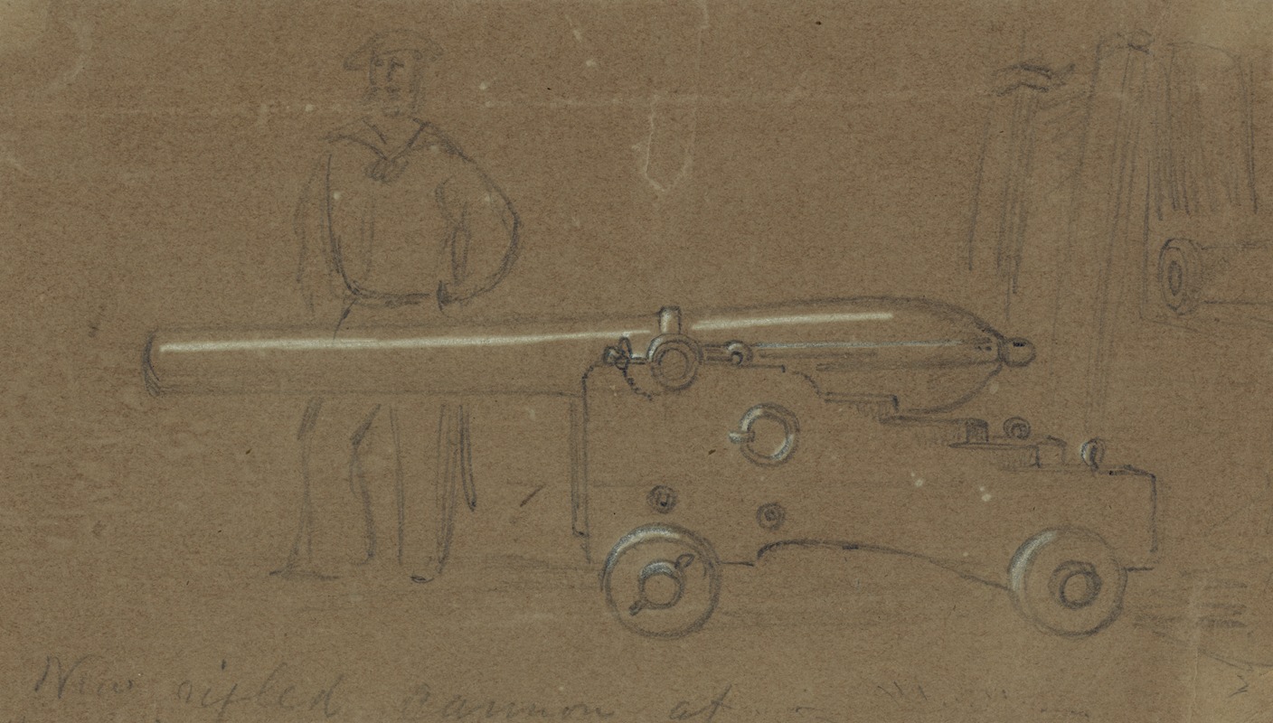New rifled cannon at Washington Navy Yard — Alfred Rudolph Waud