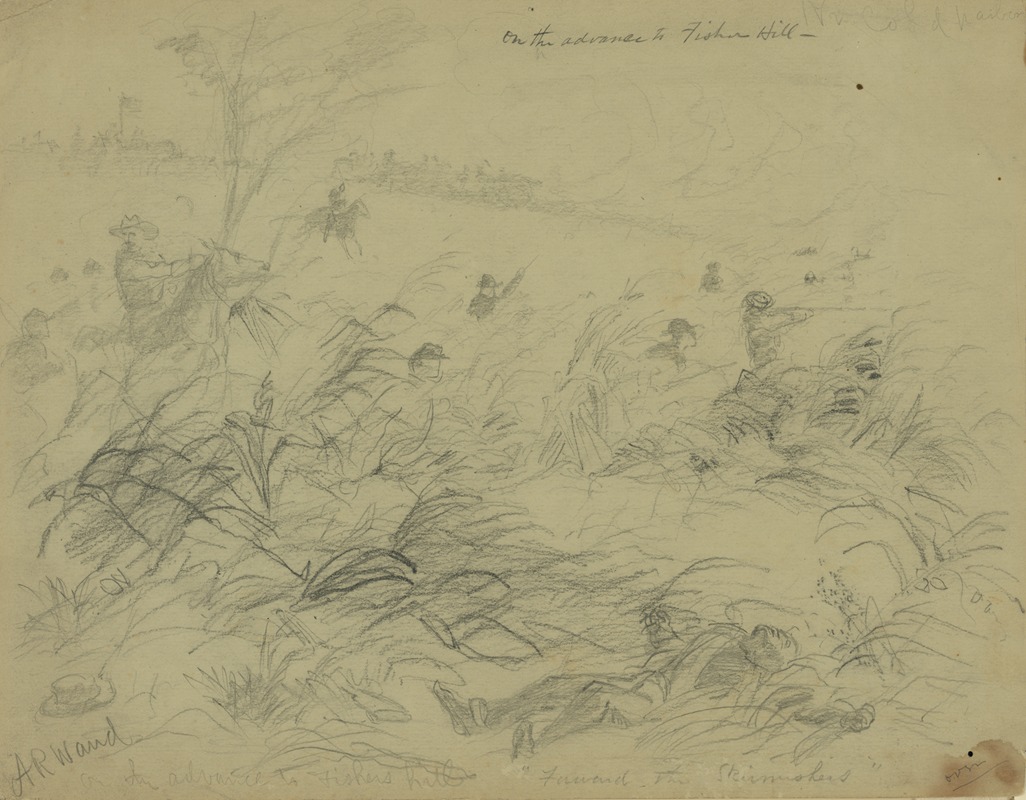 On the advance to Fishers Hill — Alfred Rudolph Waud