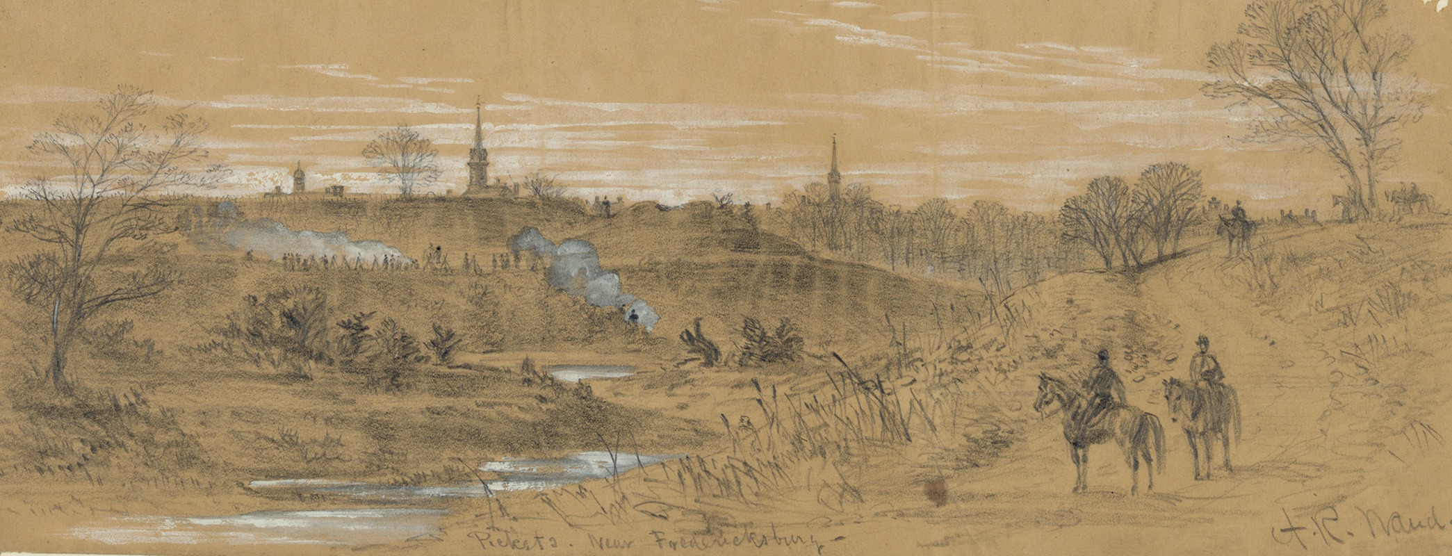Pickets–Near Fredericksburg — Alfred Rudolph Waud