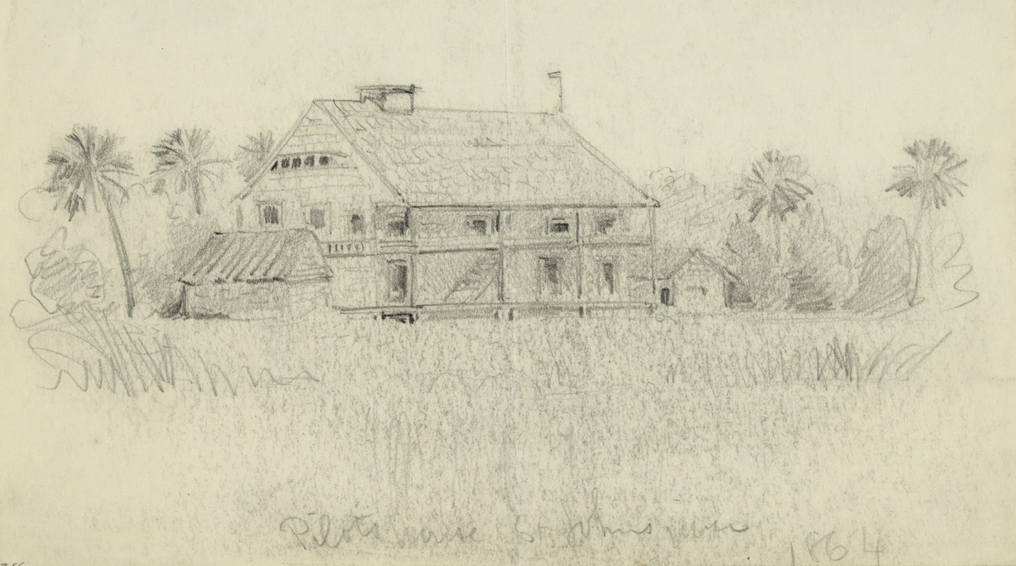 Pilots house St. Johns river. 1864 by Альфред Рудольф Уод, 1864 — digital art print download