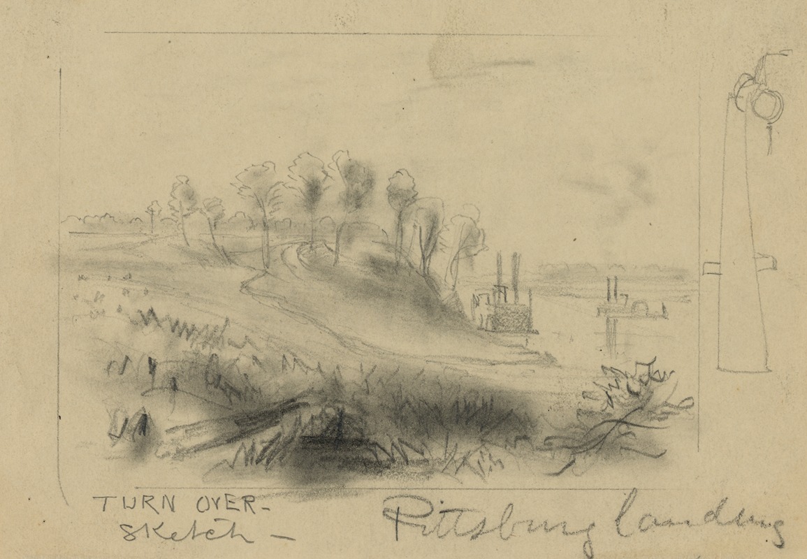 Pittsburg landing by Alfred Rudolph Waud, 1862 — digital art print download