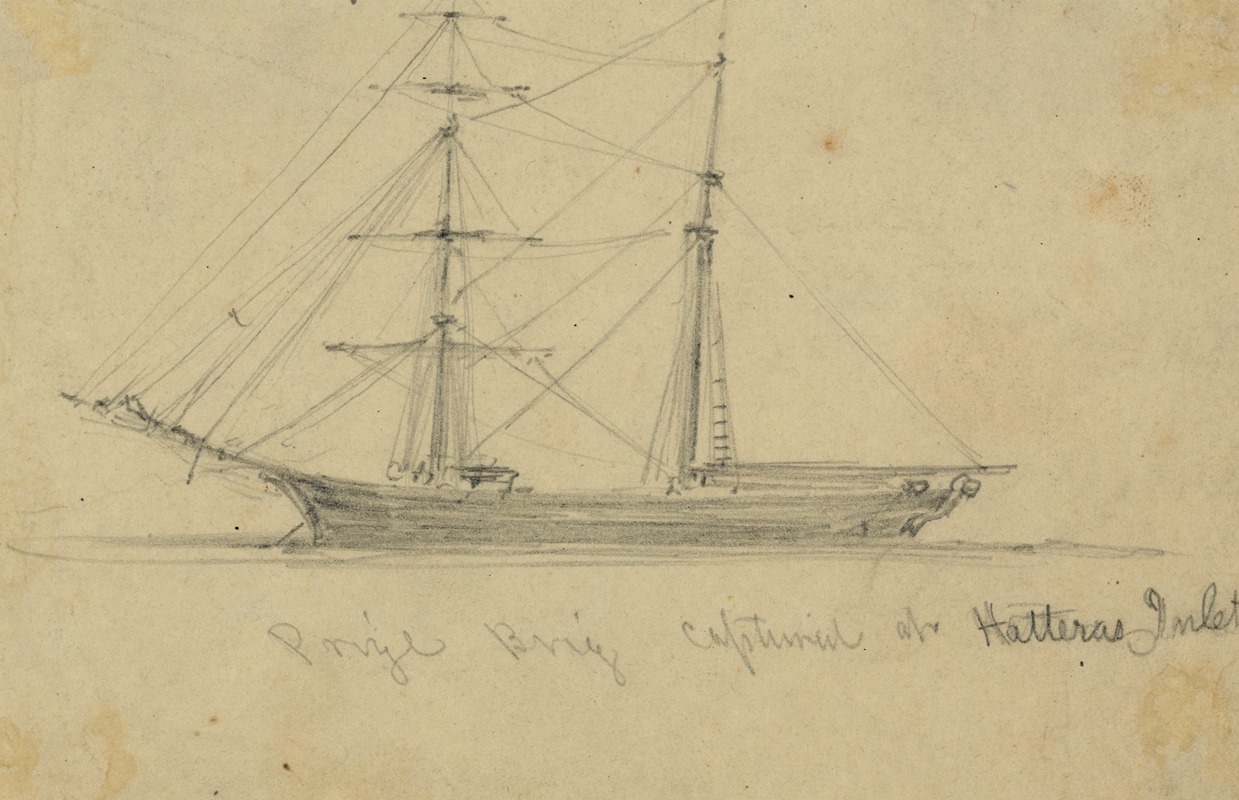 Prize brig captured at Hatteras Inlet. — Альфред Рудольф Уод
