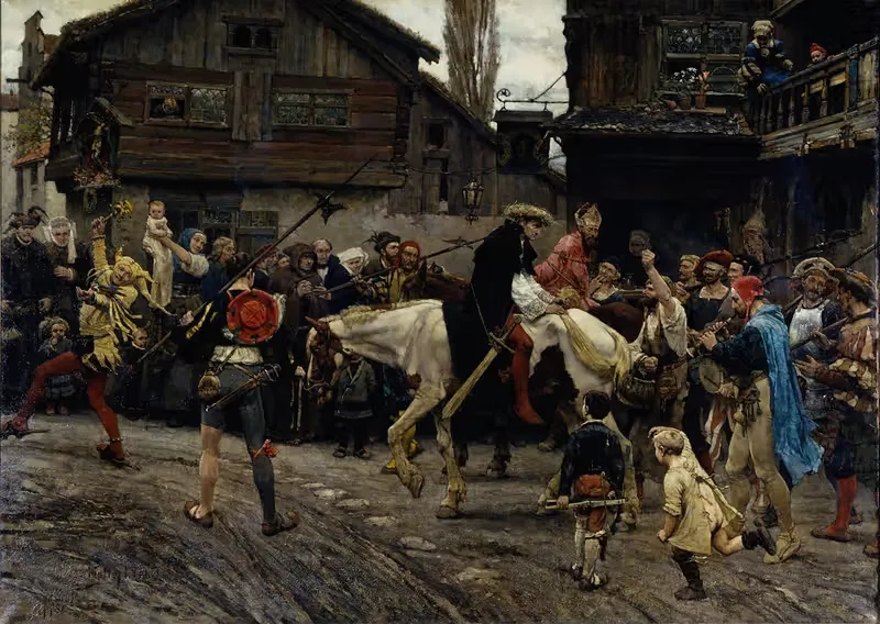 Peder Sunnanväder's and Mäster Knut's Ignominious Entry into Sthlm 1526 — Carl Gustaf Hellqvist