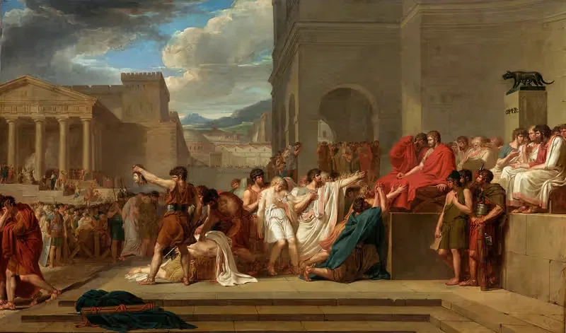 Brutus condemning his sons to death — Guillaume-Guillon Lethière