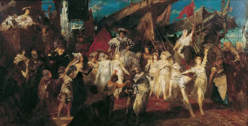 Карл V входит в Антверпен by Ганс Макарат, 1875 — digital art print download