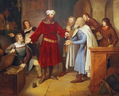 Леопольд фон Бабенберг передает свои сокровища гражданам Вены by Леандр Русс, 1836 — digital art print download