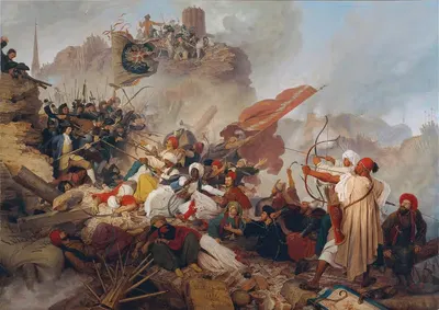 Шторм турок на Лёвельбастее by Леандр Русс, 1837 — digital art print download