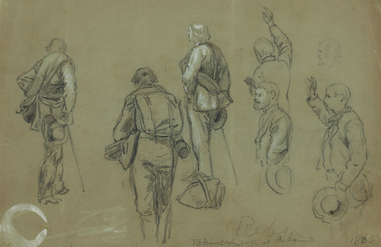 Rebs taking the oath at Richmond — Alfred Rudolph Waud