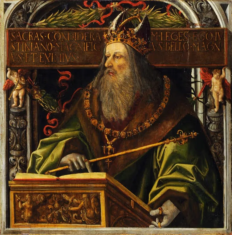 Idealized Portrait Of The Emperor Justinian — Circle Of Ambrosius Holbein