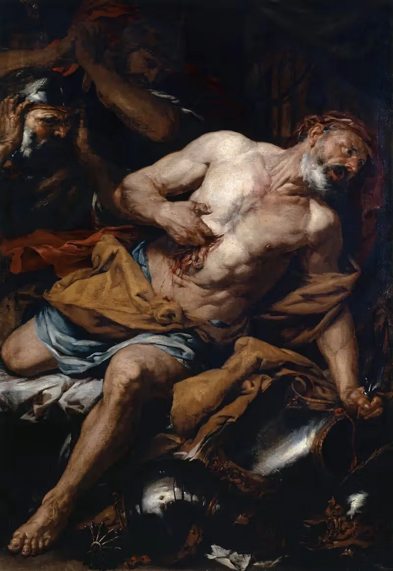 The Death Of Cato — Giovanni Battista Langetti