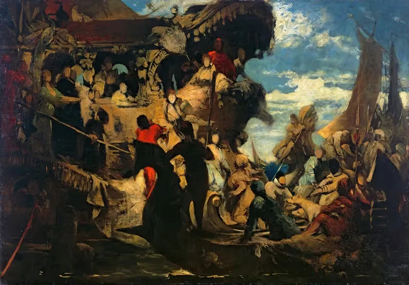 Venedig Huldigt Catarina Cornero — Hans Makart