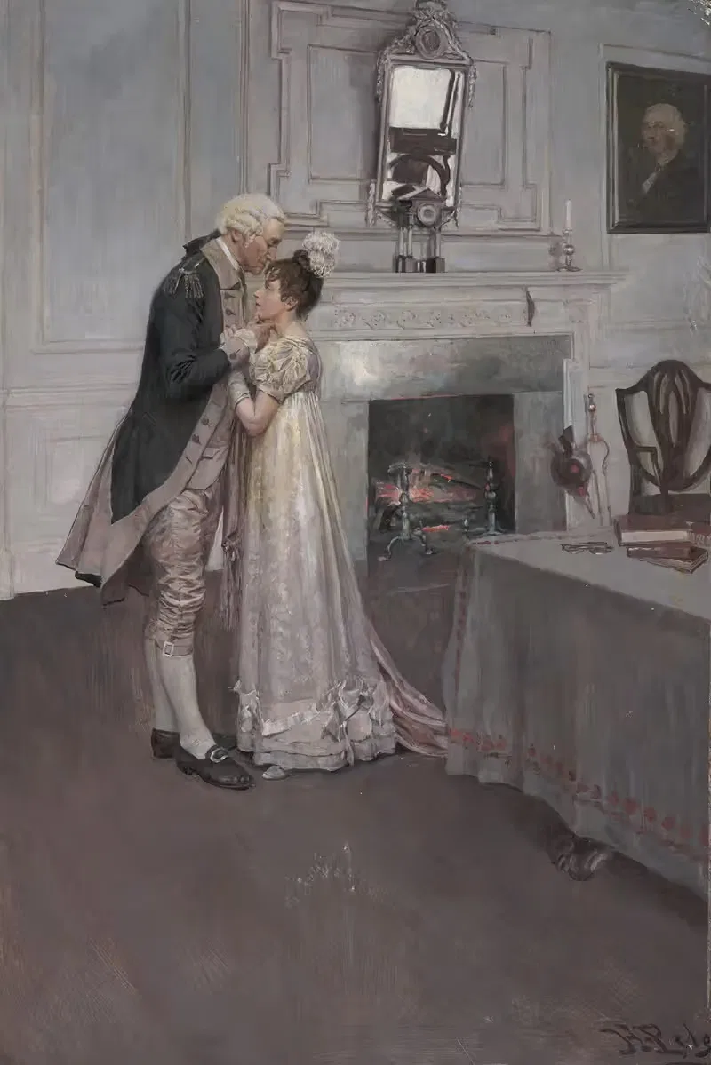 Вашингтон и Нелли Кастис by Говард Пайл, 1896 — digital art print download