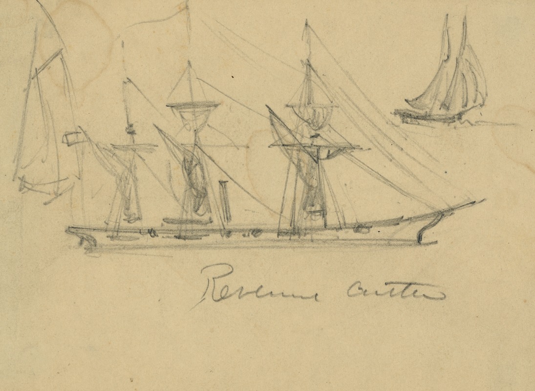 Revenue cutter by Альфред Рудольф Уод, 1860-1865 — digital art print download
