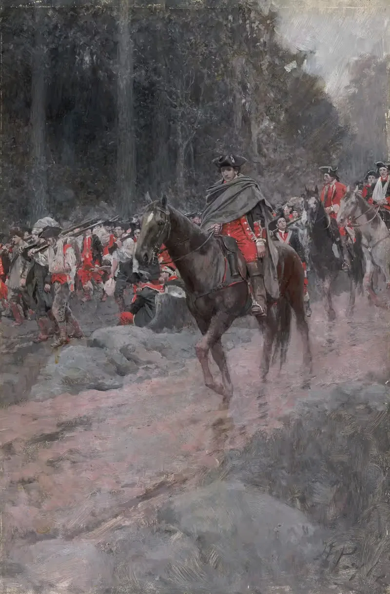 Отступление Вашингтона из Грейт-Медоус by Говард Пайл — digital art print download