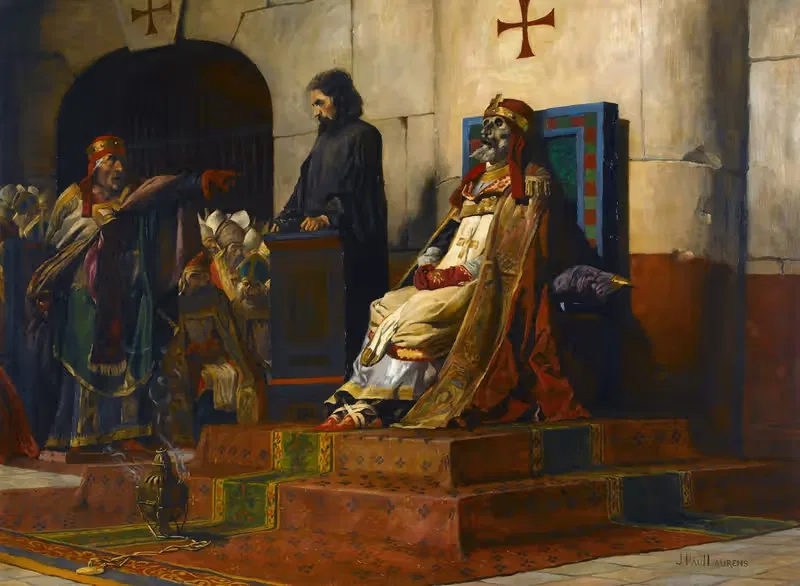 Суд Папы Формозуса by Жан-Поль Лоренс, 1870 — digital art print download