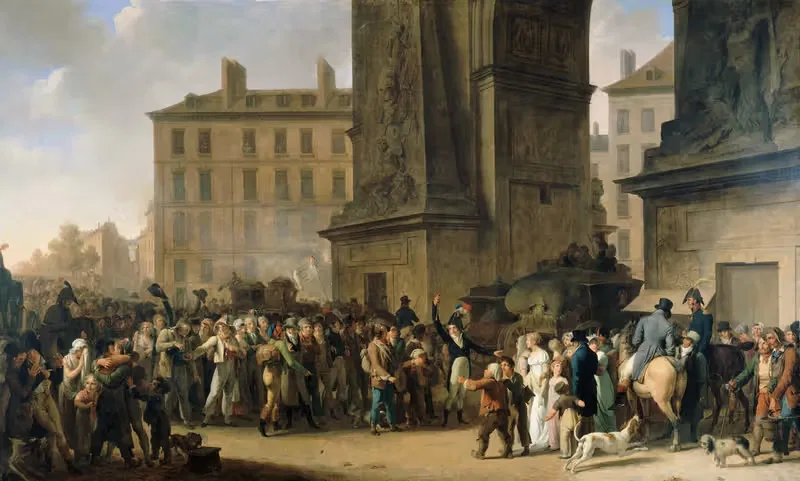 Les Conscrits de 1807 Défilant Devant La Porte Saint-Denis — Louis-Léopold Boilly
