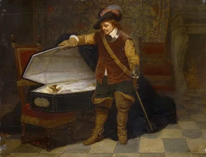 Кромвель и Карл I by Поль Деларош, 1831 — digital art print download