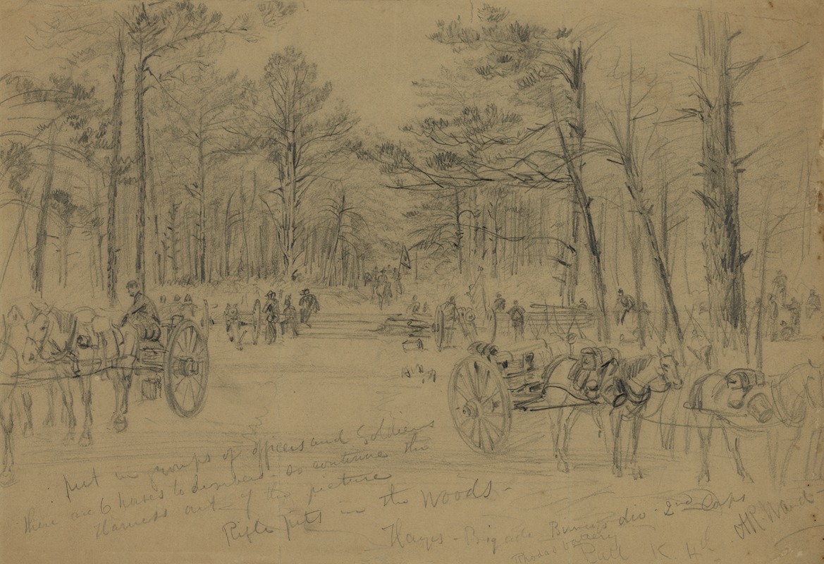 Rifle pits in the woods. — Альфред Рудольф Уод