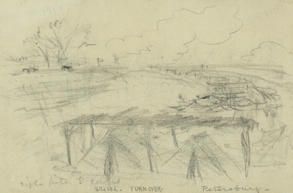 Rifle pits, 5 corps, Petersburg — Alfred Rudolph Waud