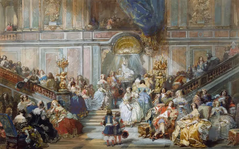 Мраморная лестница by Эжен Лами, 1866 — digital art print download