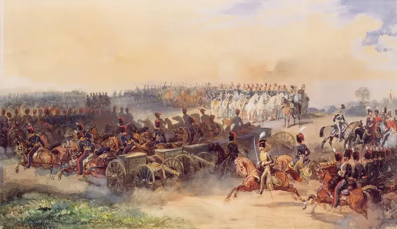 A Military Review at Woolwich — Eugène Lami