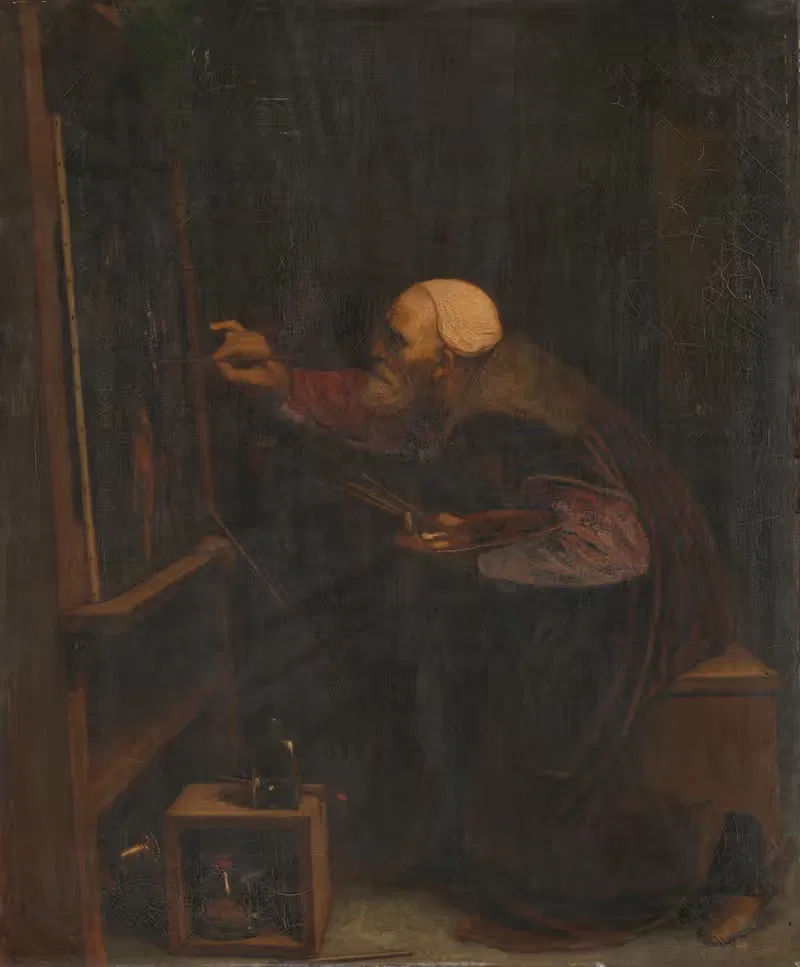 Тициан, пишущий свою последнюю работу by Жозеф Николя Робер-Флёри, 1843 — digital art print download