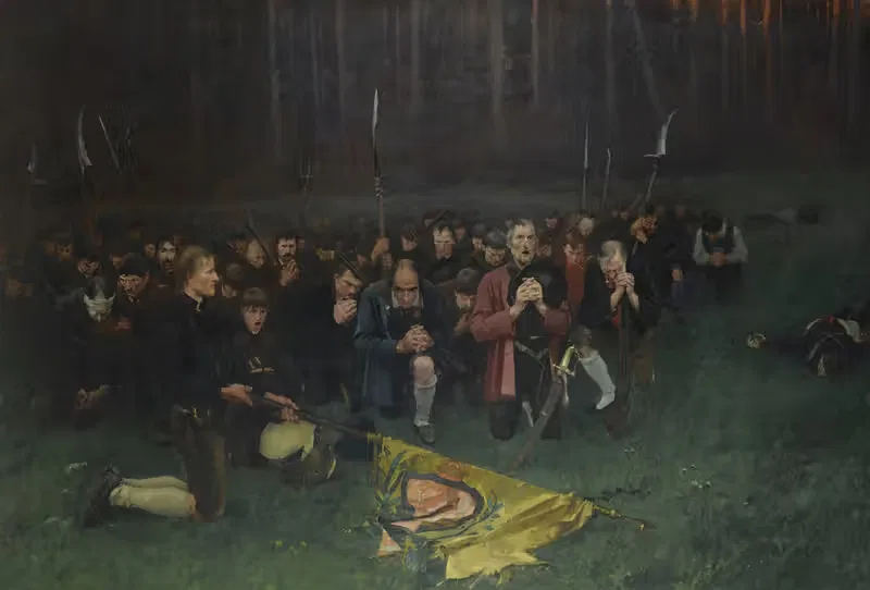 Prayer after the battle of Bergisel — Albin Egger Lienz