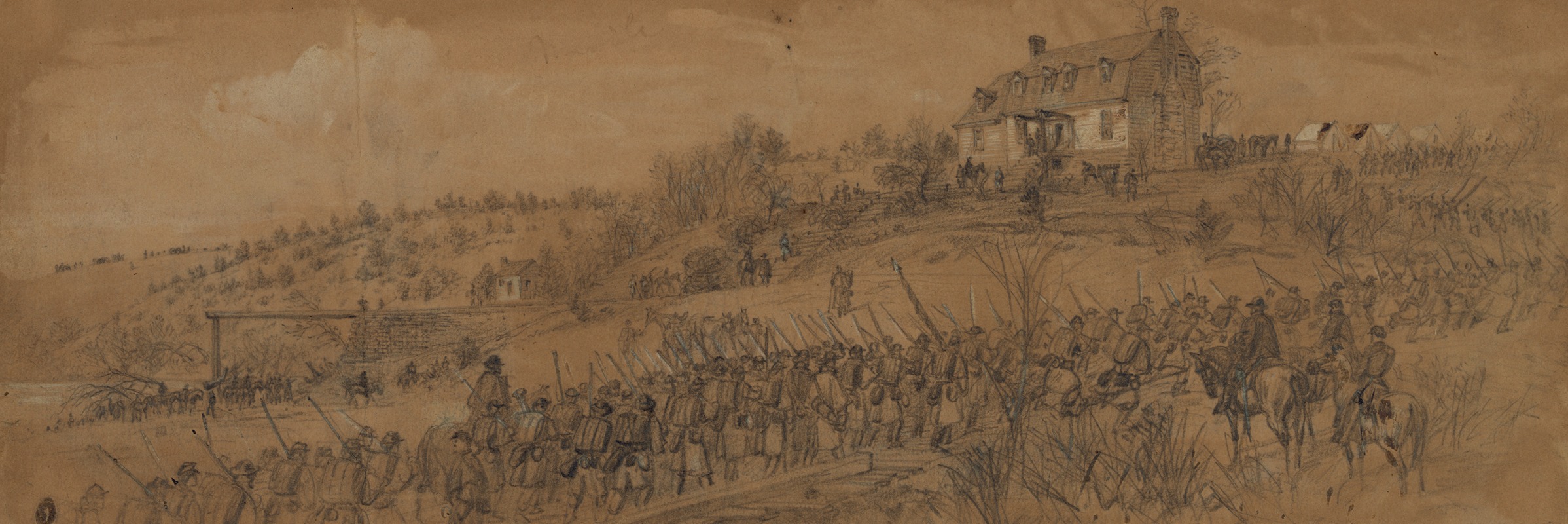 Scene at Germanna Ford–6th Corps returning from Mine Run — Альфред Рудольф Уод