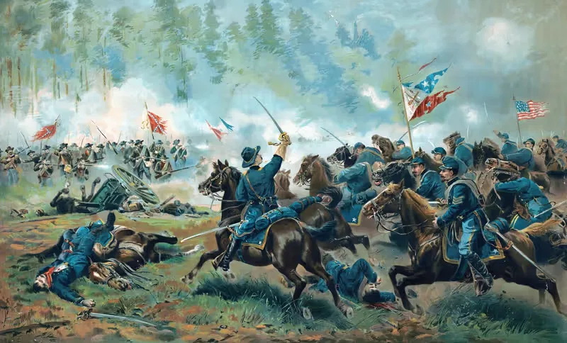 Атака Шеридана в Уинчестере by Аноним, 1896 — digital art print download