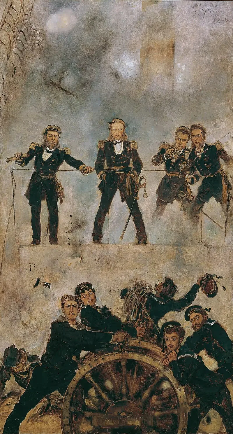 Tegetthoff in der Seeschlacht bei Lissa I — Anton Romako