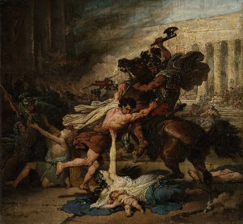 The Sack of Jerusalem by the Romans — François Joseph Heim
