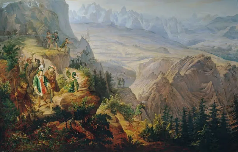 Император Максимилиан I на охоте на козерога by Франц Краммер, 1831 — digital art print download