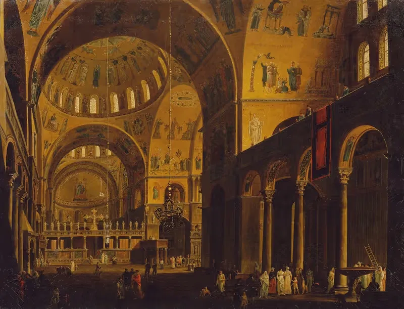 Интерьер Сан-Марко by Джузеппе Борсато, 1815–1816 — digital art print download