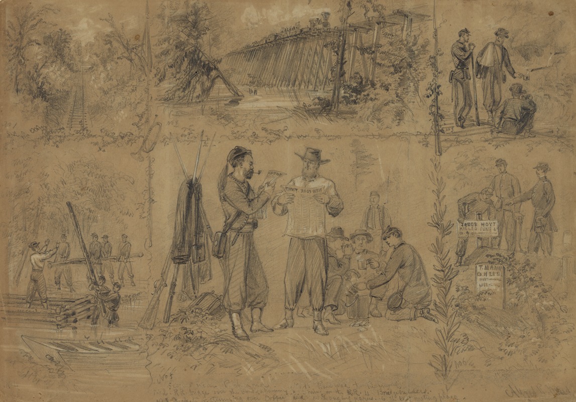 Scenes near Richmond by Альфред Рудольф Уод, 1862 — digital art print download