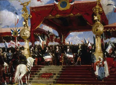 Раздача флагов в Лоншане 14 июля 1880 by Жюль-Арсен Гарнье, 1880-1881 — digital art print download