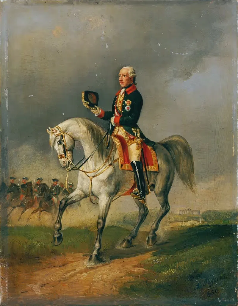 Император Иосиф II на лошади by Людвиг Иоганн Пассини, 1850 — digital art print download