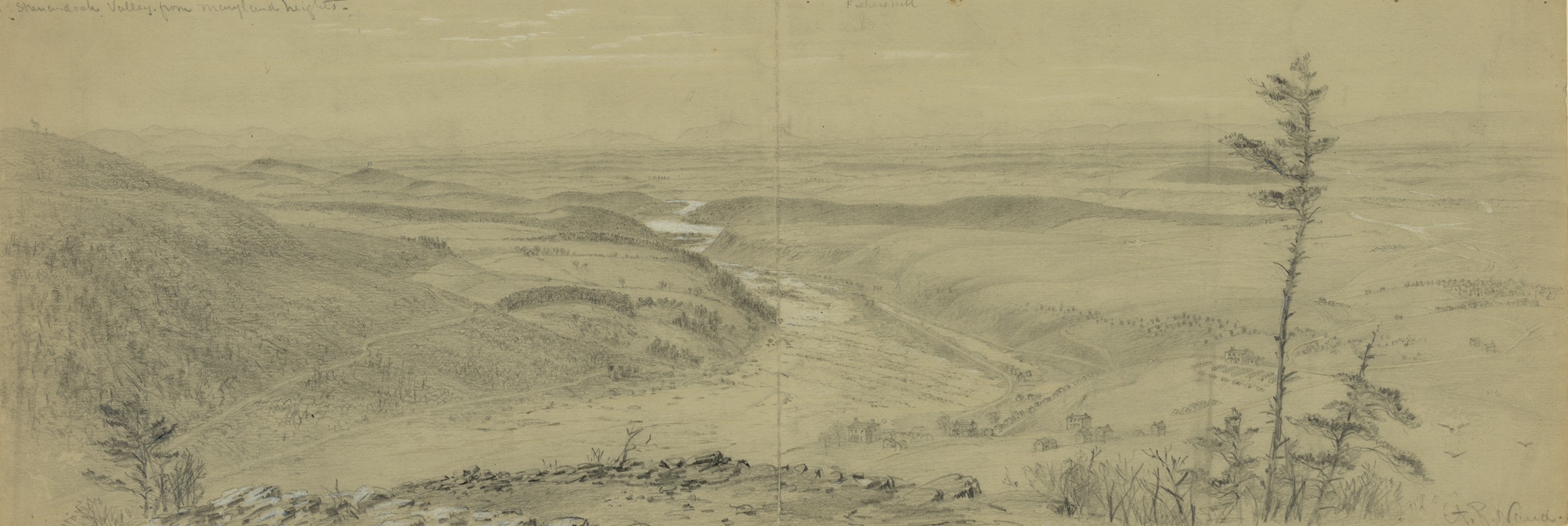 Shenandoah Valley from Maryland heights — Alfred Rudolph Waud