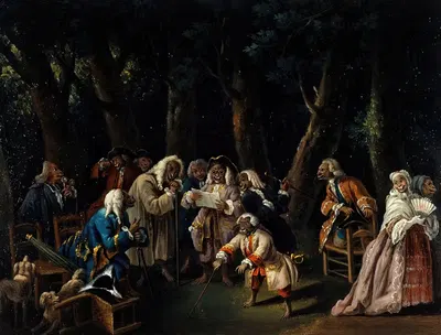Совет обезьян или Политики в саду Тюильри by Алексис Пейротт, 1740 — digital art print download