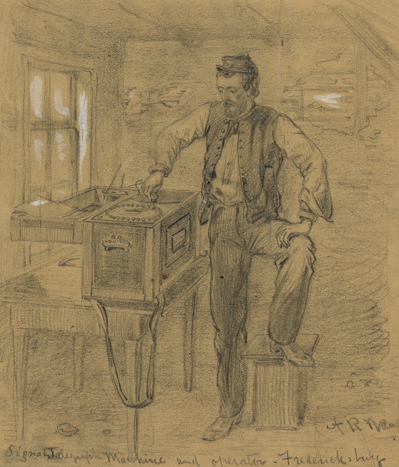 Signal Telegraph Machine and operator – Fredericksburg — Альфред Рудольф Уод