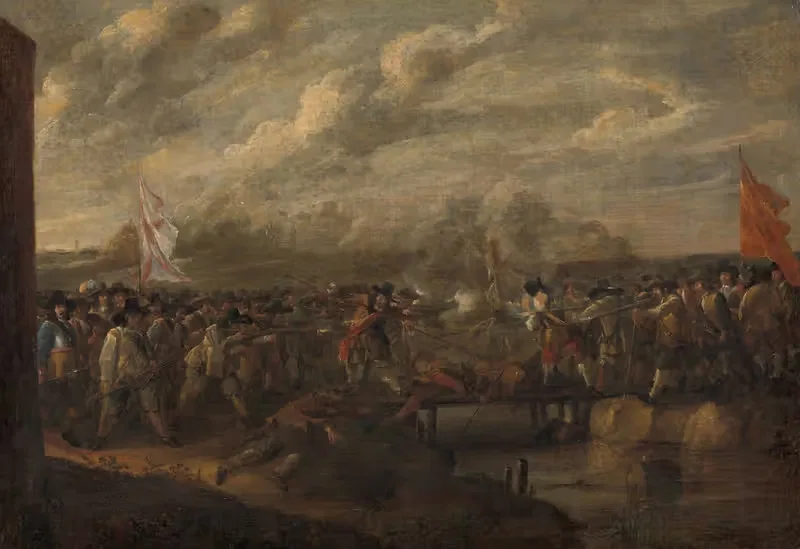 Столкновение пехоты в Восьмидесятилетней войне by Николаас ван Эйк II, c. 1645 — digital art print download