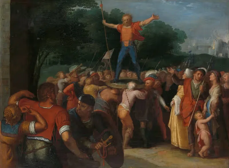 Brinno Raised upon the Shield by Otto van Veen, 1600 - 1613 — digital art print download