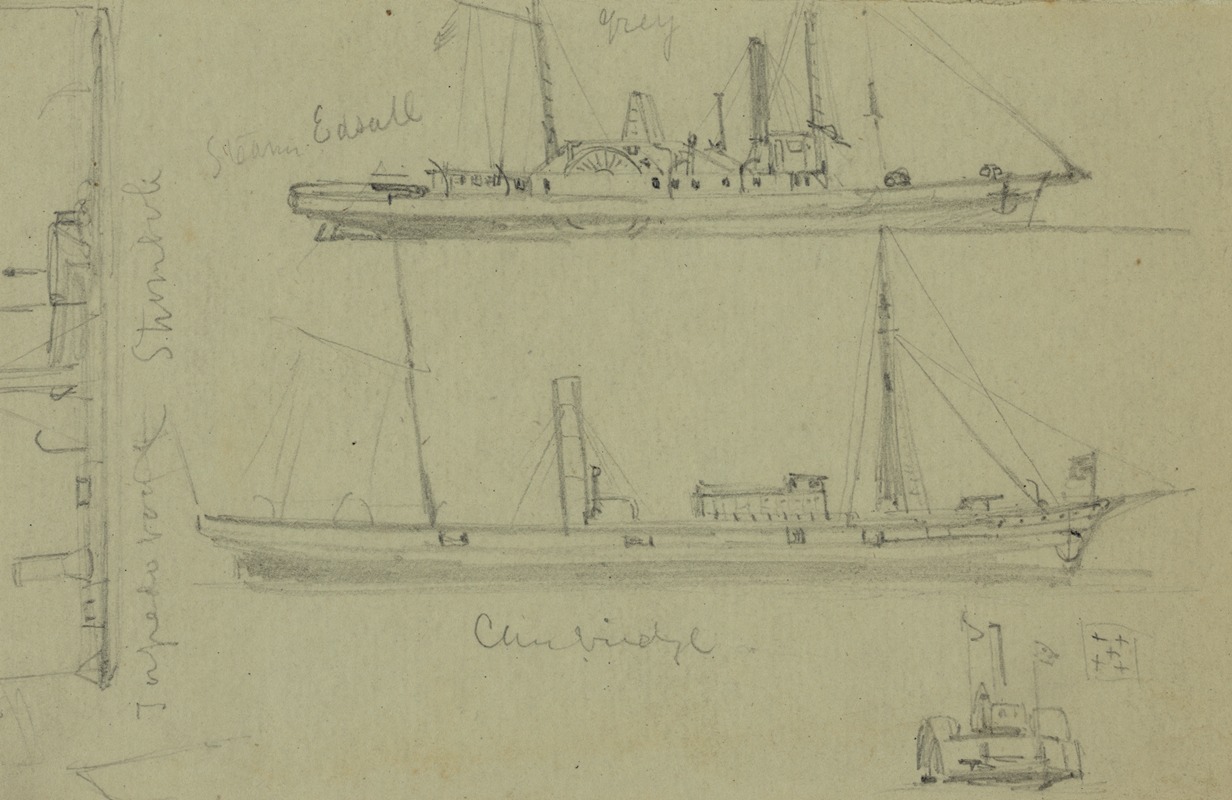Sketches of four ships — Альфред Рудольф Уод
