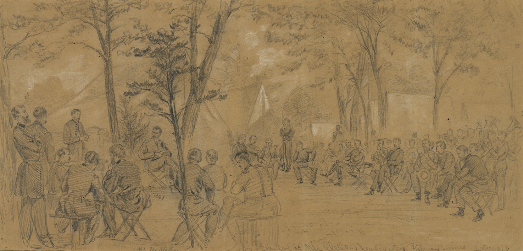 Sunday at McClellans headquarters, Religious Services — Альфред Рудольф Уод