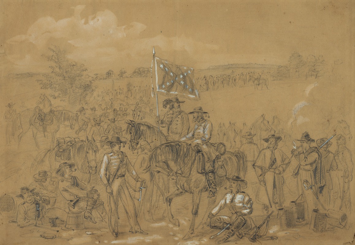 The 1st Virginia Cavalry at a halt — Alfred Rudolph Waud