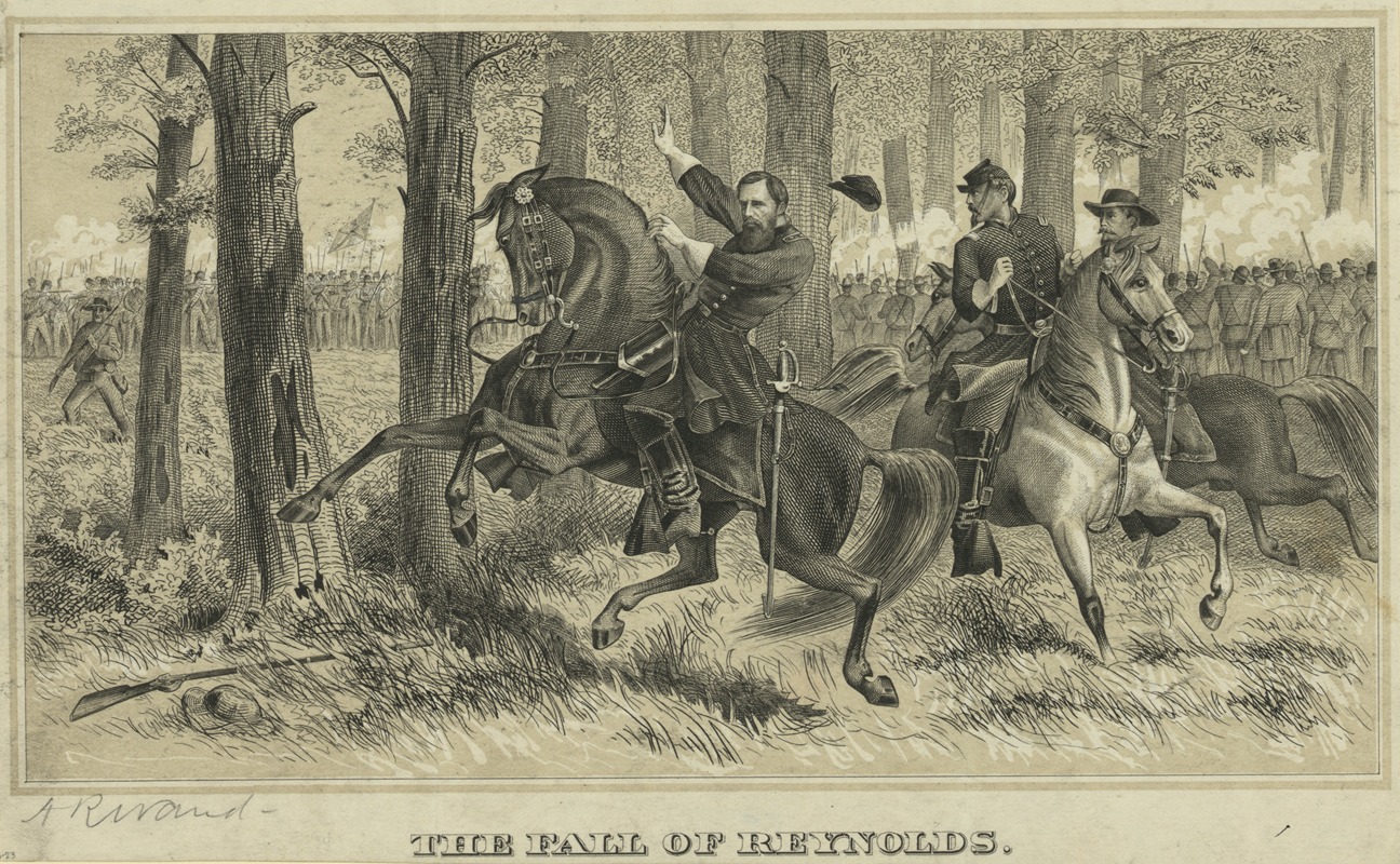 The fall of Reynolds by Альфред Рудольф Уод, 1863 — digital art print download