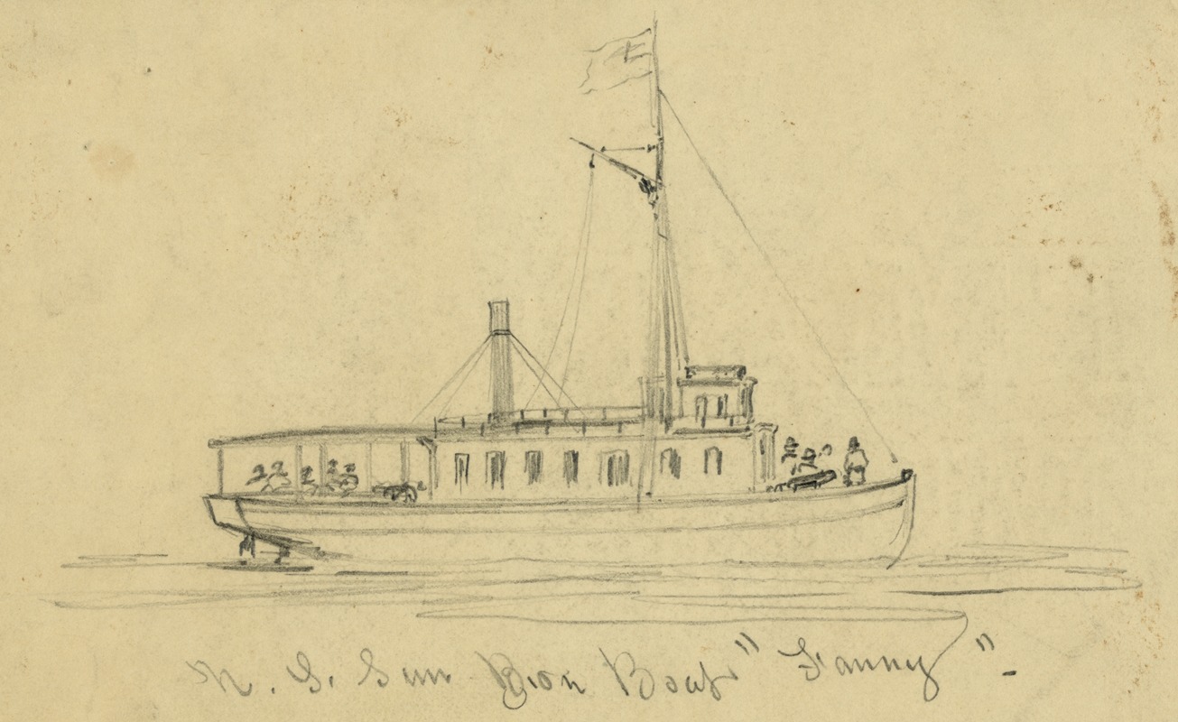 U.S. Gun Boat 'Fanny' — Alfred Rudolph Waud